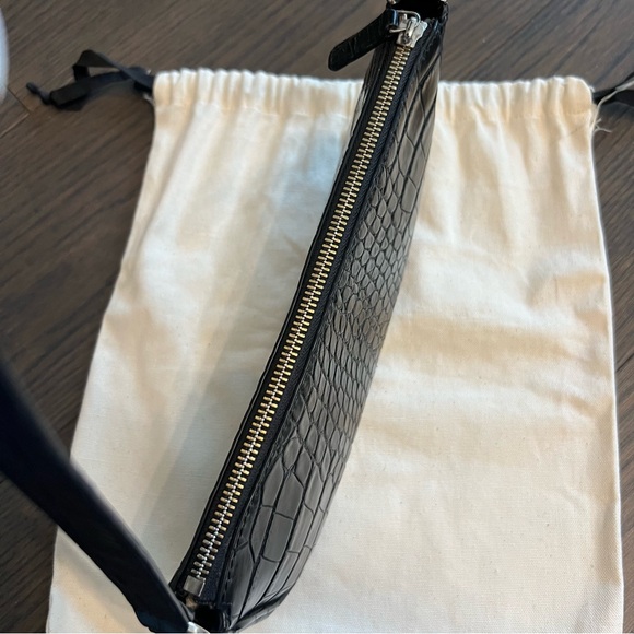 By Far Rachel Croco Embossed Leather Shoulder Bag - Picture 4 of 11